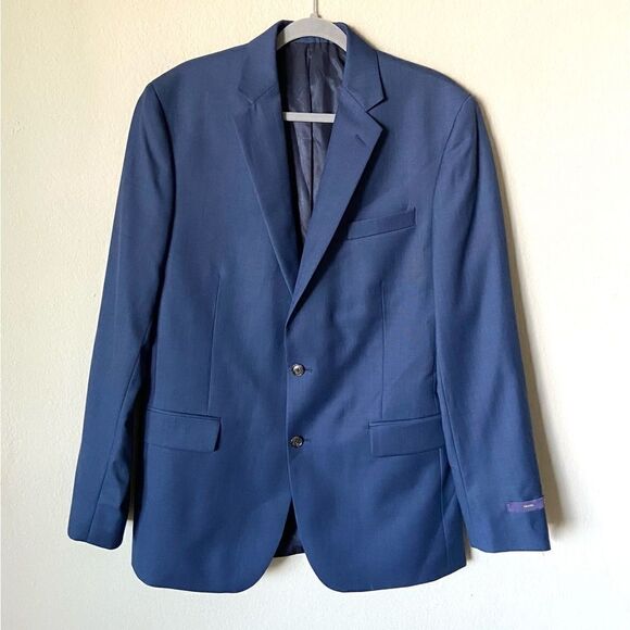 NWT Stafford Wool Blue Blazer Size 42L - Picture 2 of 10